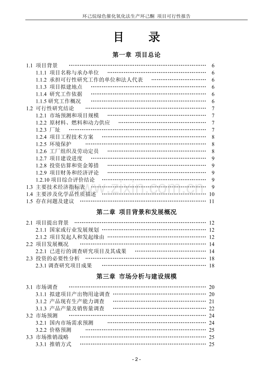 环己烷绿色催化氧化法生产环己酮项目可行性研究报告2.doc_第2页