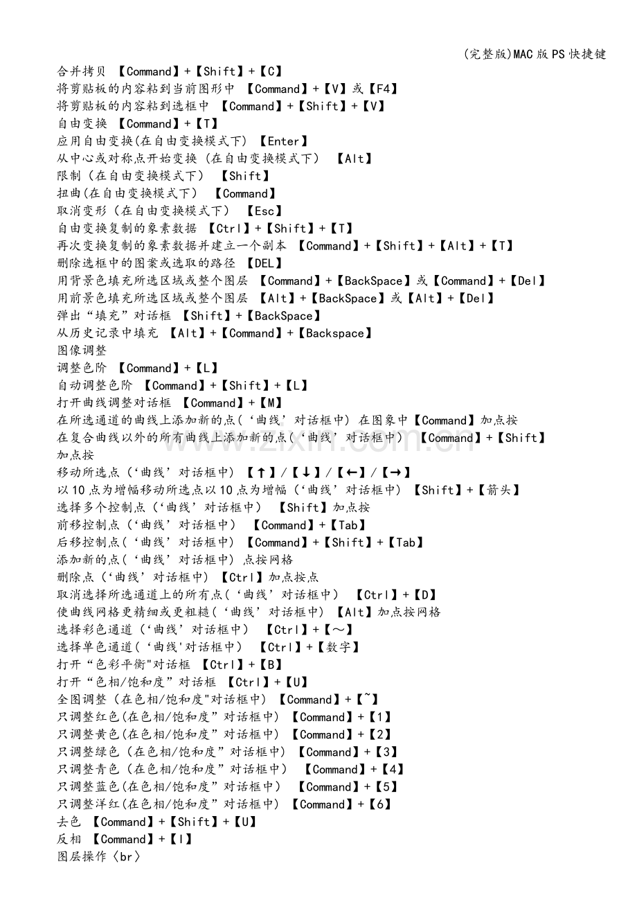 MAC版PS快捷键.doc_第3页