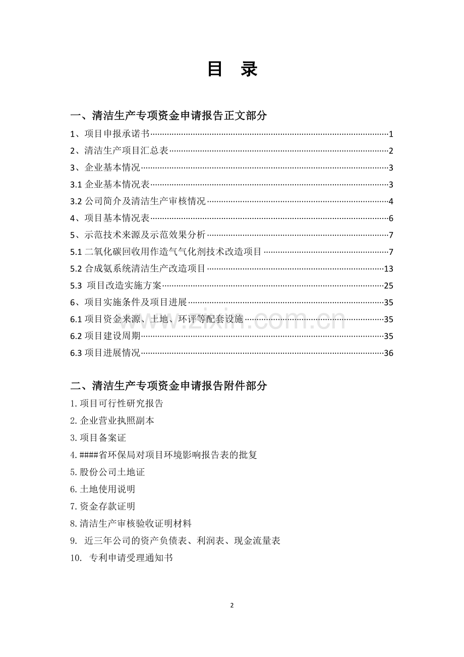 清洁生产专项资金应用示范项目资金可行性研究报告.doc_第2页