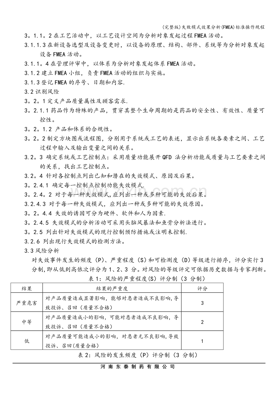 失败模式效果分析(FMEA)标准操作规程.doc_第2页