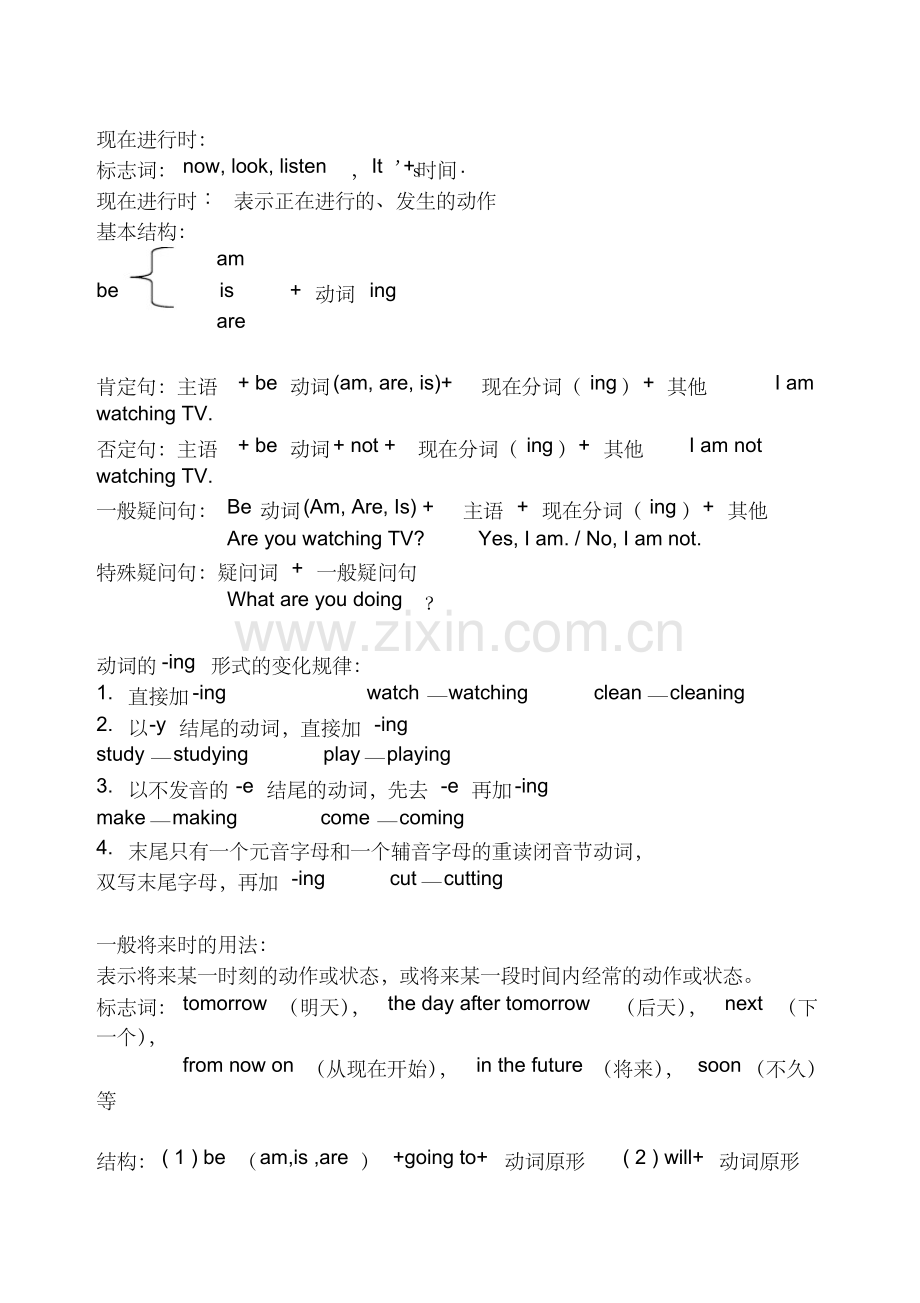 小学英语必须掌握的几种时态(详细整理版).doc_第3页