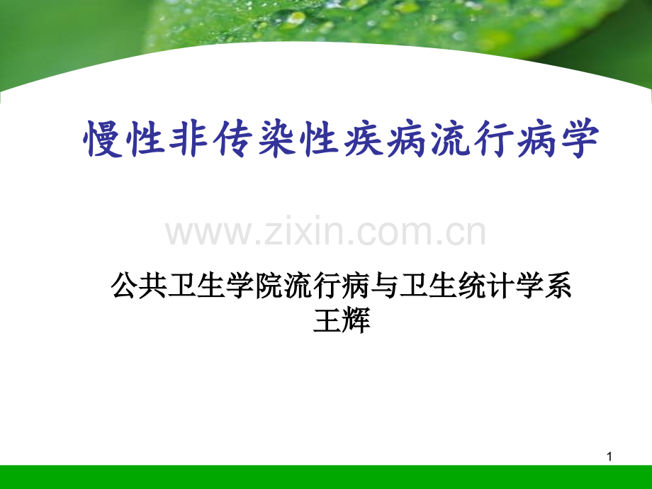 17章-慢性非传染性疾病流行病学.ppt_第1页