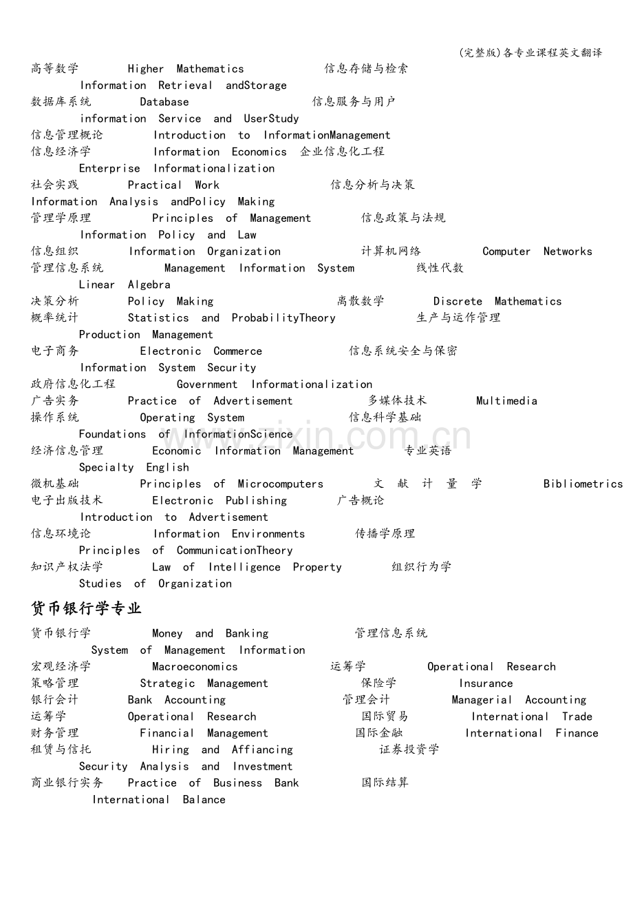 各专业课程英文翻译.doc_第3页