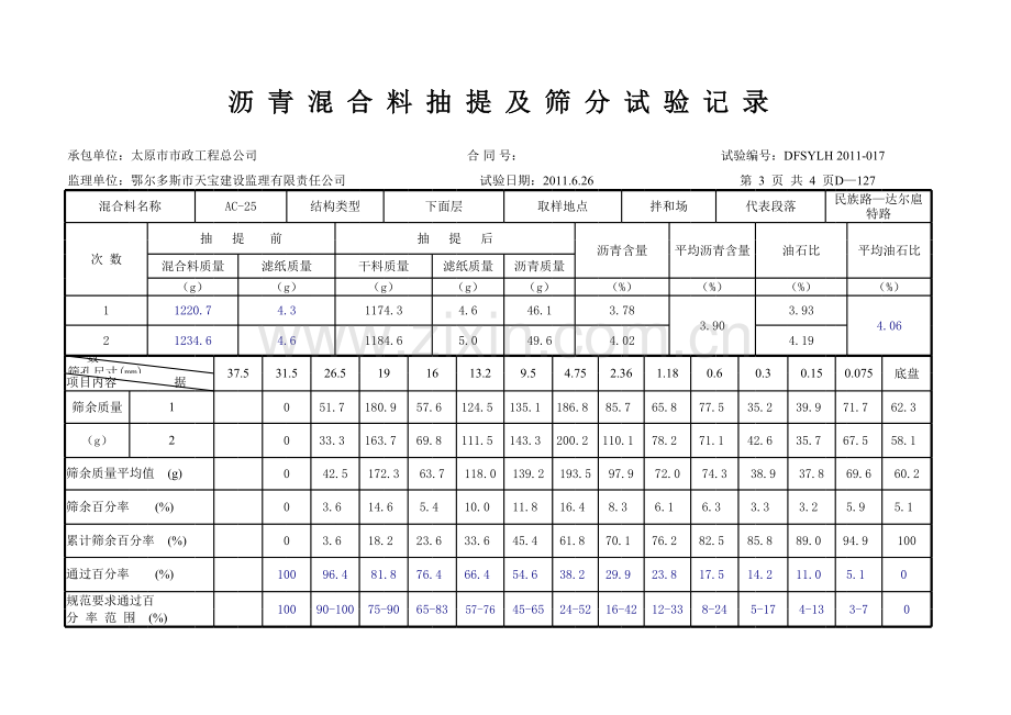 AC-25--沥青混合料抽提-稳定度自动计算表格.xls_第1页