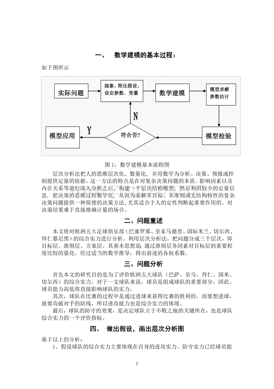 欧洲五大足球俱乐部的数学建模分析论文.doc_第2页