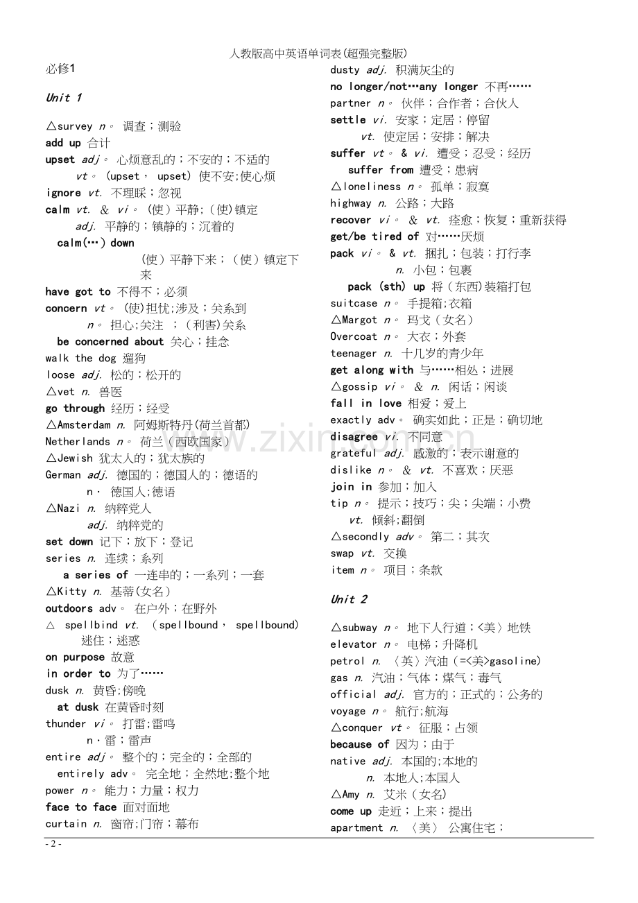 人教版高中英语单词表.docx_第2页