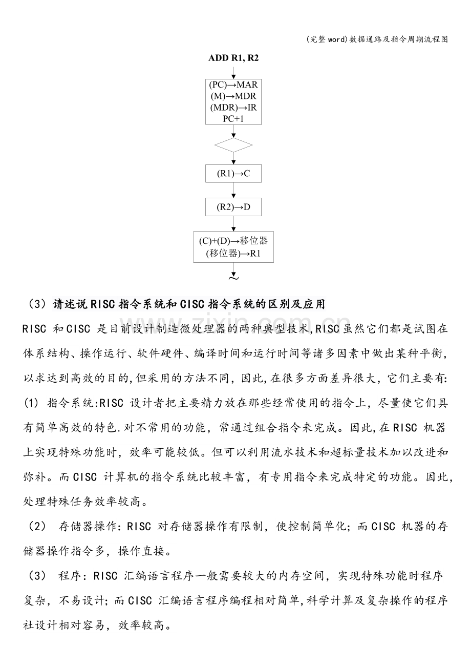 数据通路及指令周期流程图.doc_第2页