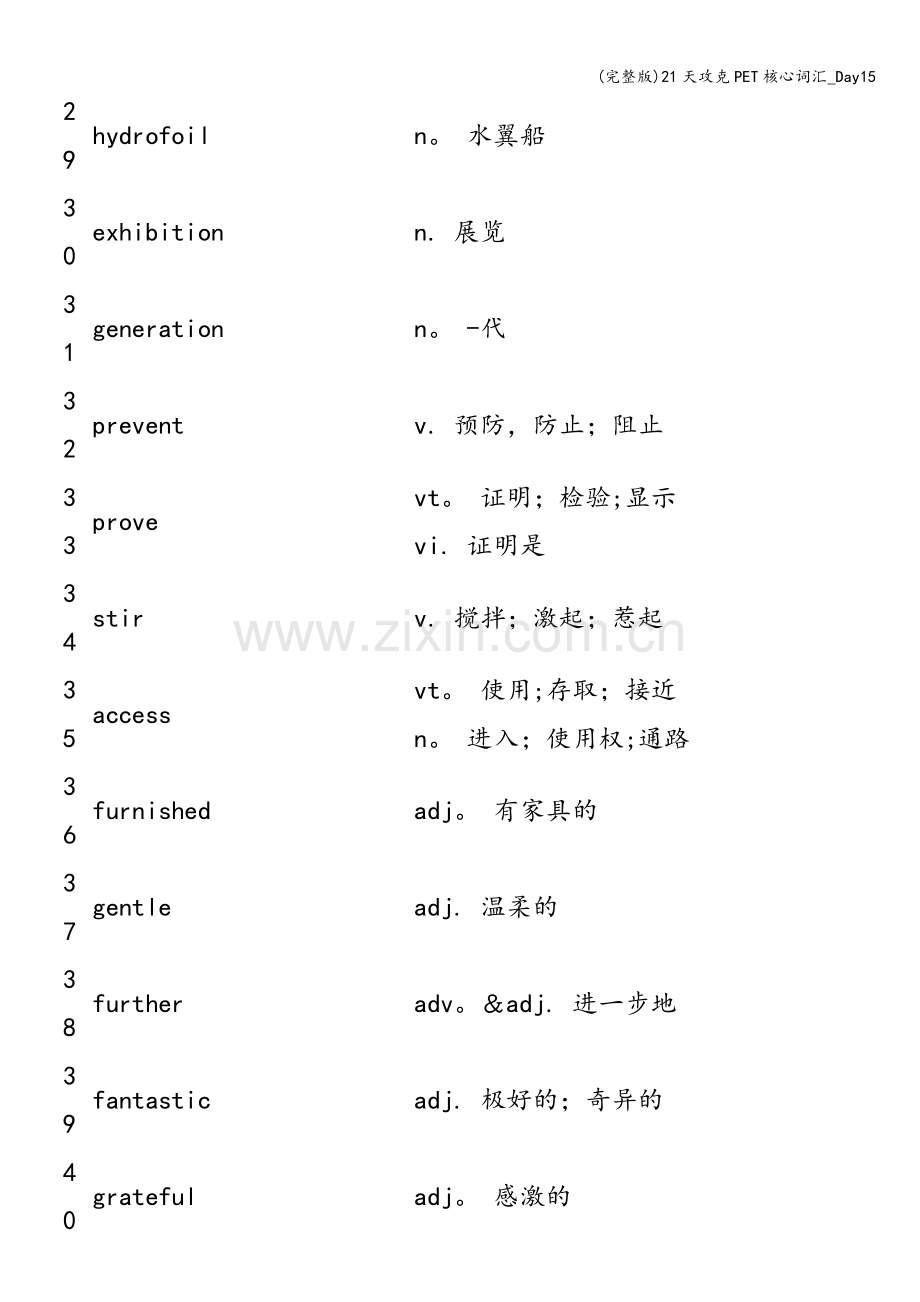 21天攻克PET核心词汇-Day15.doc_第3页