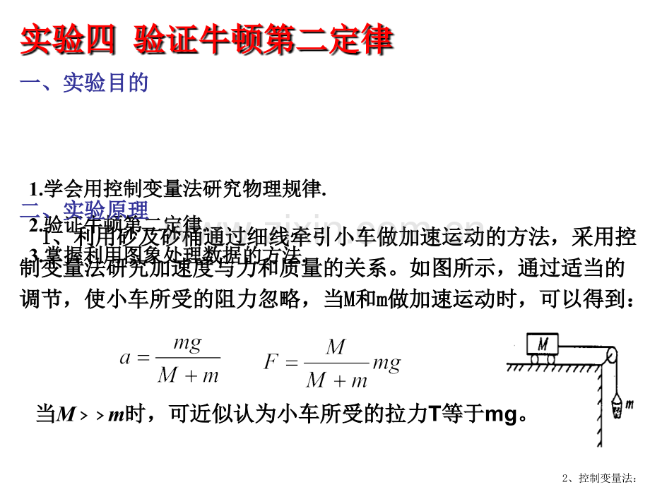 验证牛顿第二定律(实验).ppt_第1页