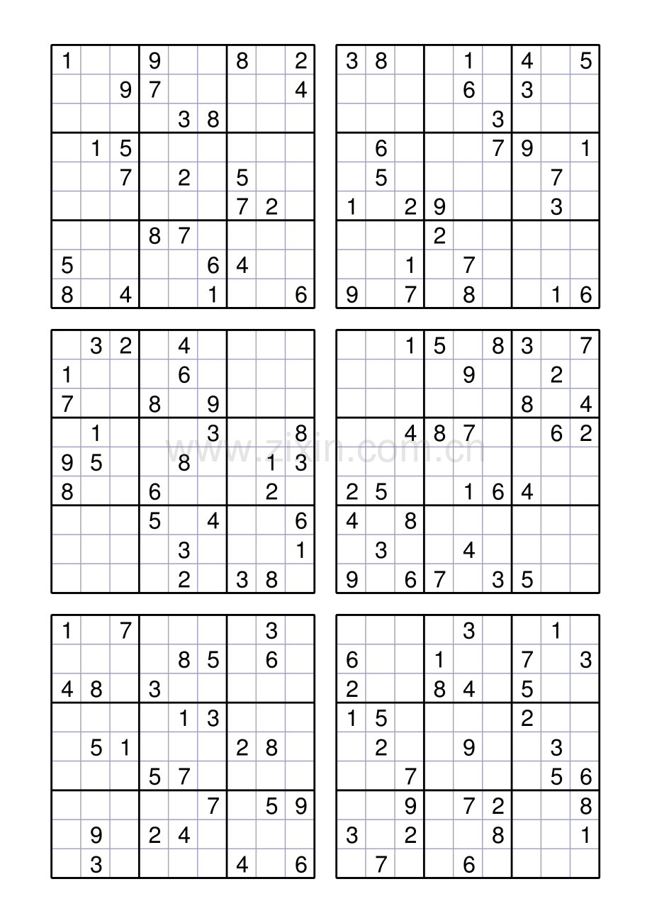 9×9标准数独题目2000题.pdf_第3页