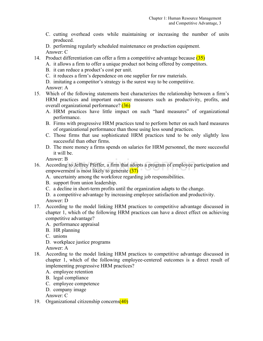 人力资源管理英文版选择题题库1.doc_第3页