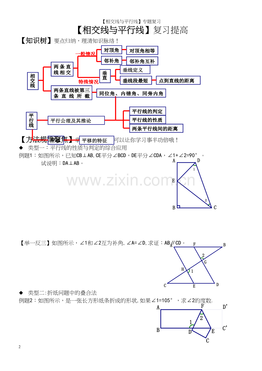 【相交线与平行线】专题复习.docx_第2页