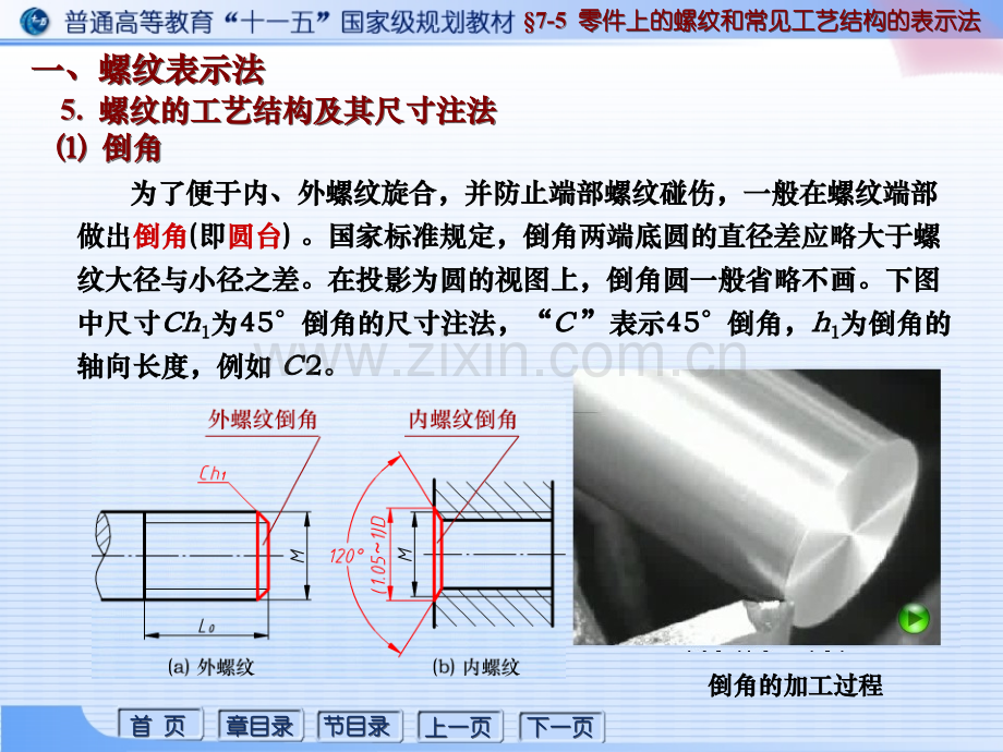 螺纹的工艺结构及其尺寸注法(ppt文档).ppt_第1页