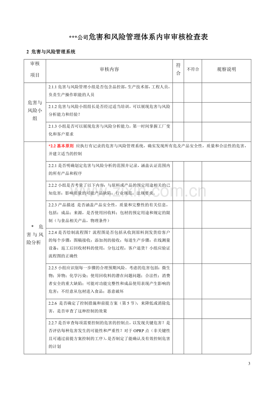 包材BRC内审审核检查表(按BRC第5版修订).doc_第3页