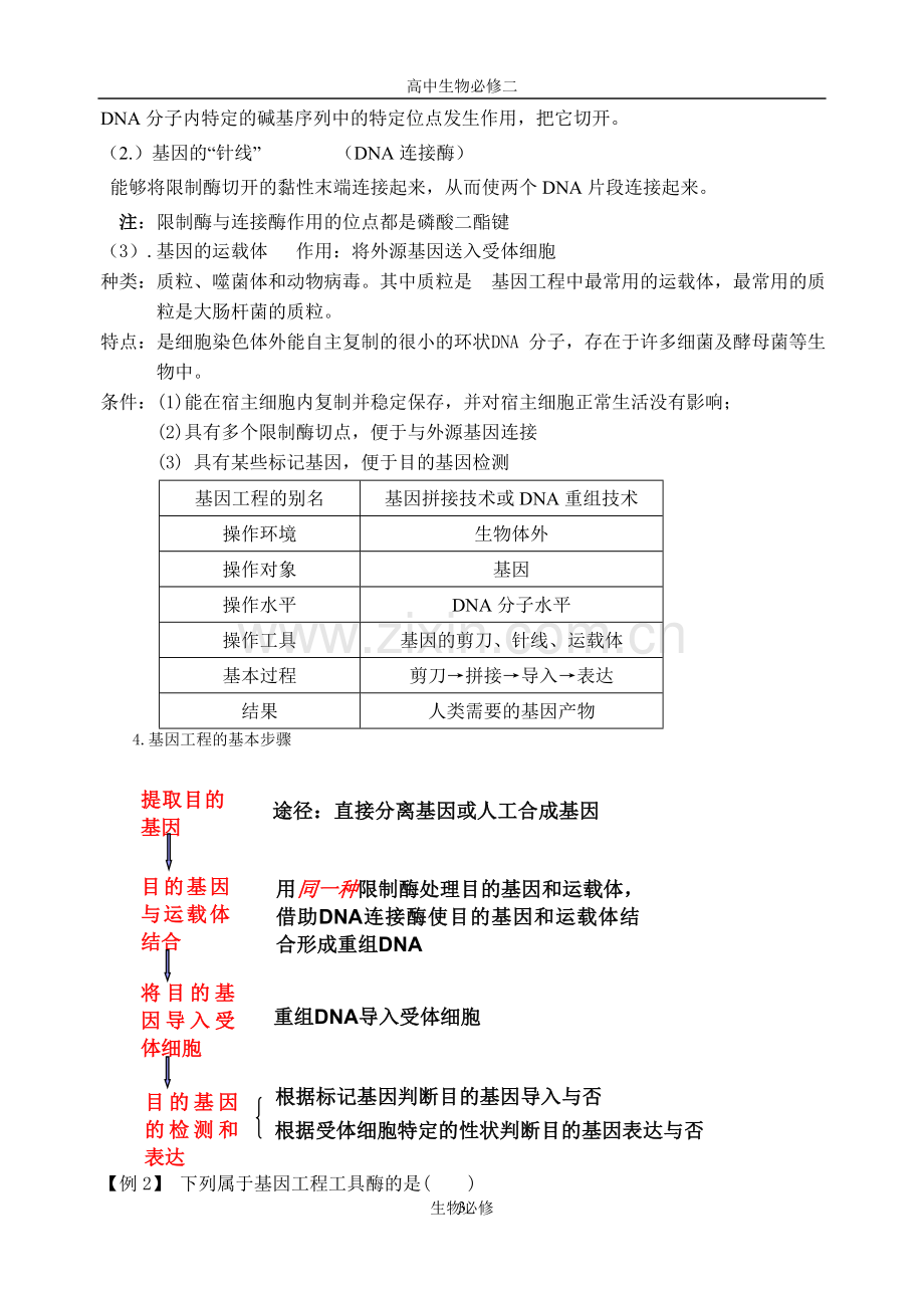 人教版教学教案高一生物必修2第6章第7章知识点归纳.doc_第3页