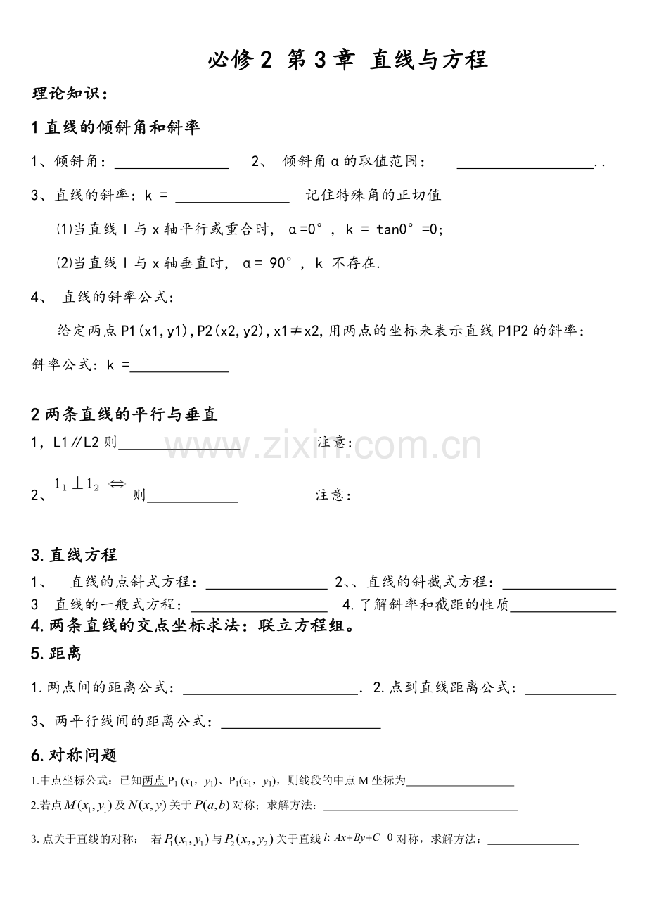 必修二第3章直线与方程题型总结.doc_第1页