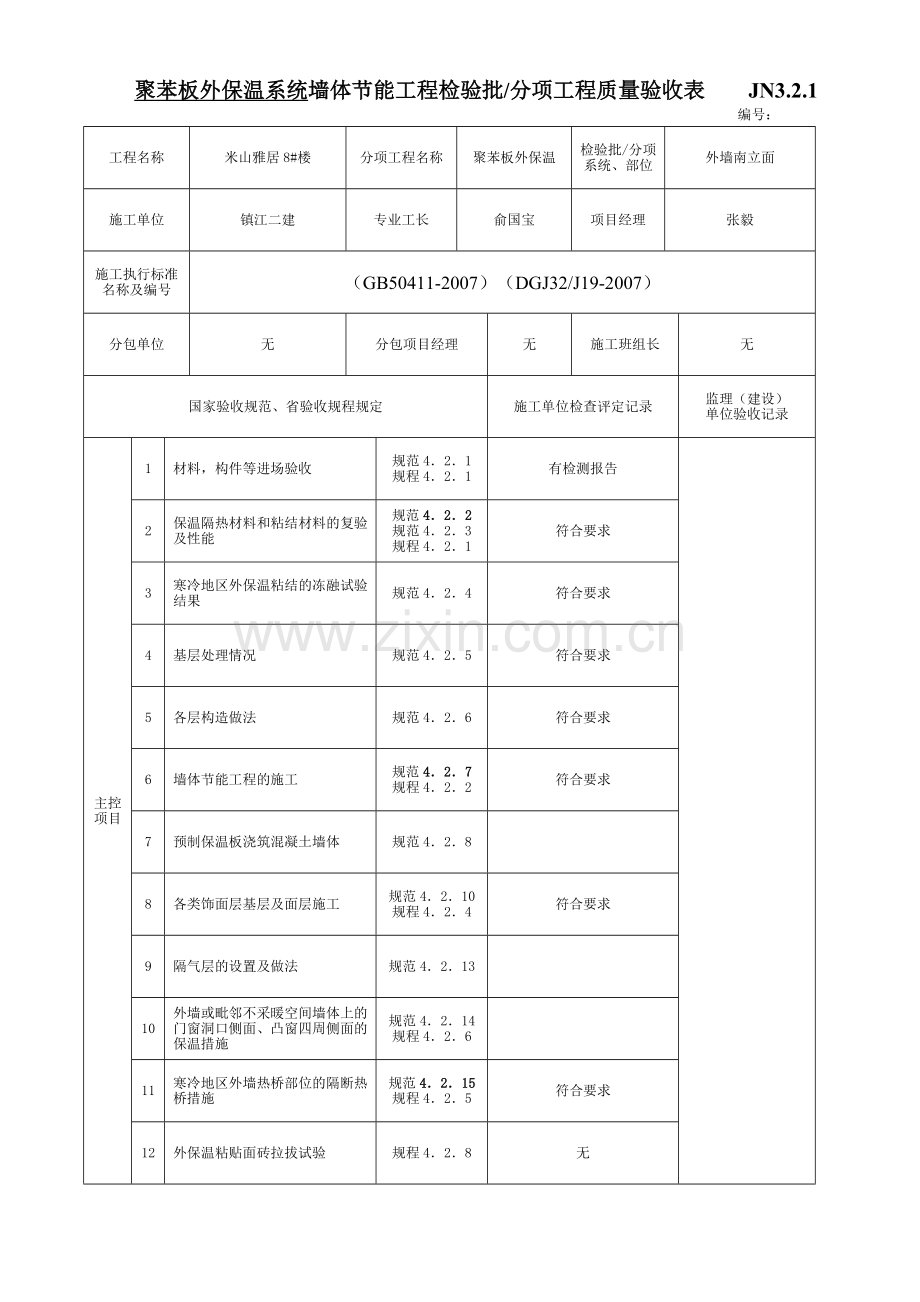 聚苯板外保温系统墙体节能工程检验批.doc_第3页