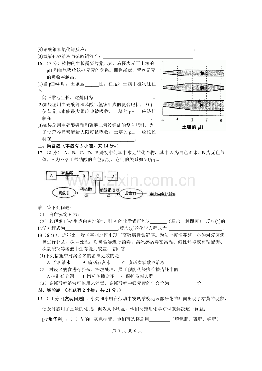 初三化学第十一单元测试题附答案.doc_第3页