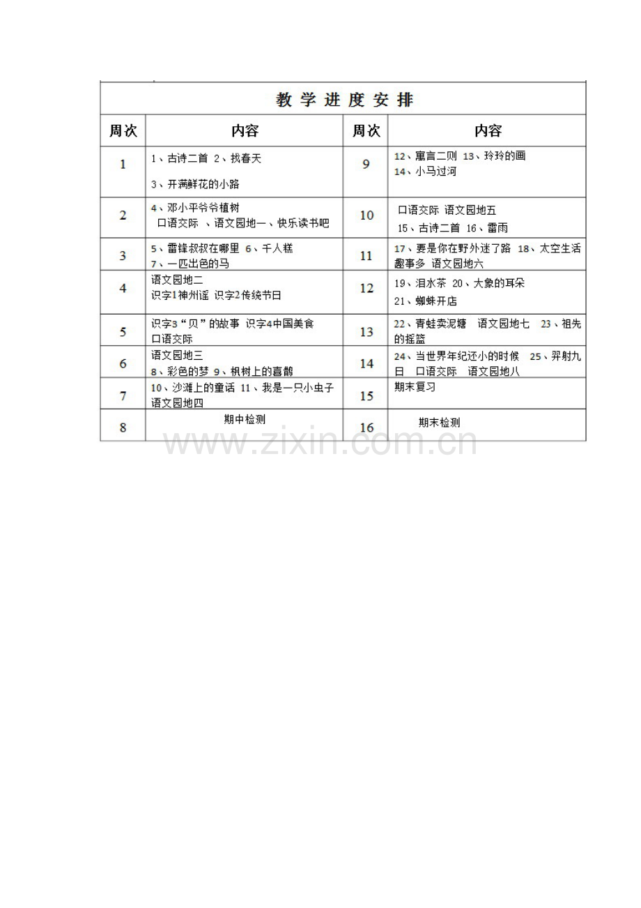 新部编版二年级下册语文教学工作计划.doc_第3页