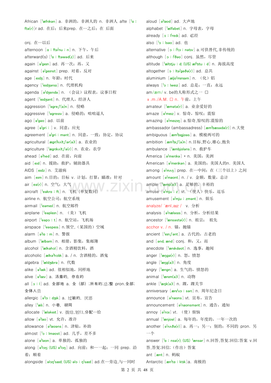 高中英语词汇带音标[1].doc_第2页