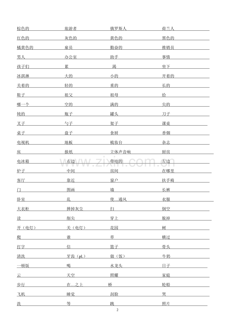 新概念第一册全部单词测试.doc_第2页