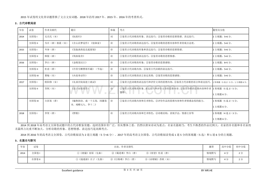 近五年(2014-2018)全国新课标卷高考语文考点题型分析.doc_第3页