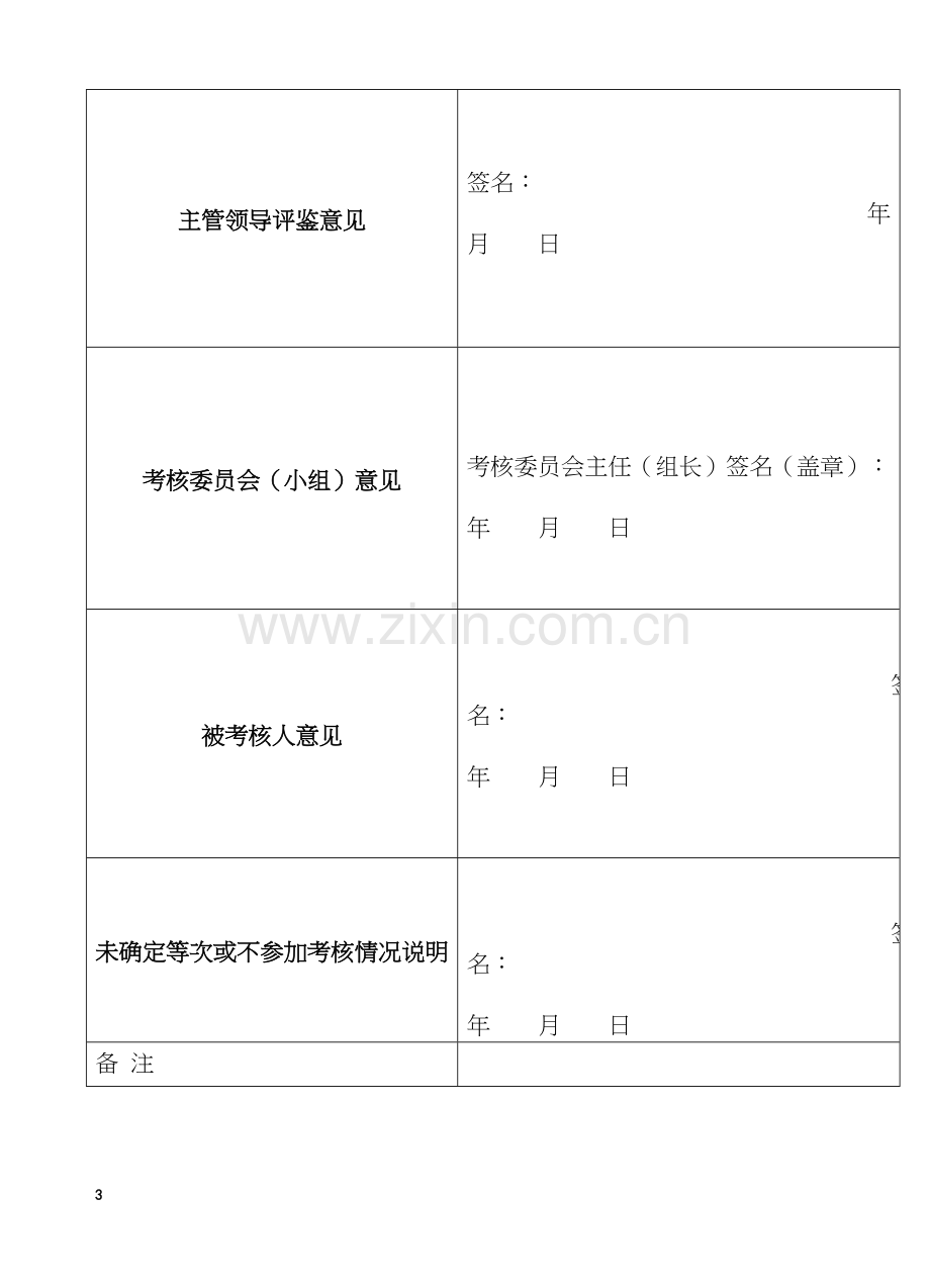 教师事业单位工作人员年度考核登记表.docx_第3页