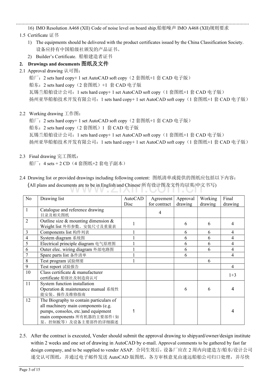 技术协议范本中英文对照(7000t加油船技术协议(卫生单元)).doc_第3页