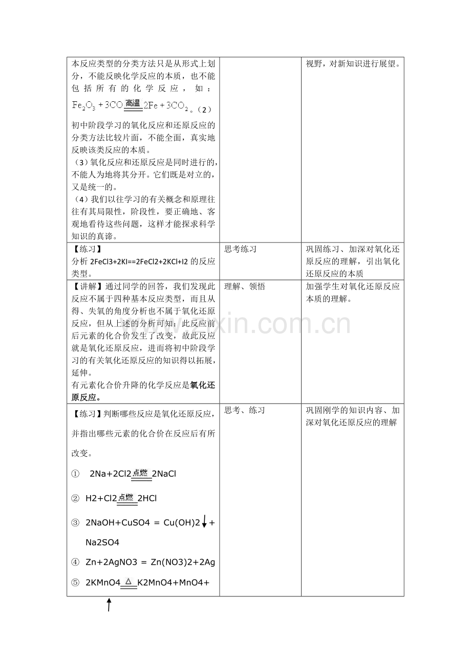 氧化还原反应教学设计.doc_第3页