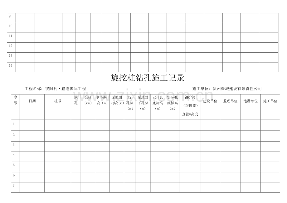 旋挖灌注桩施工记录.doc_第3页