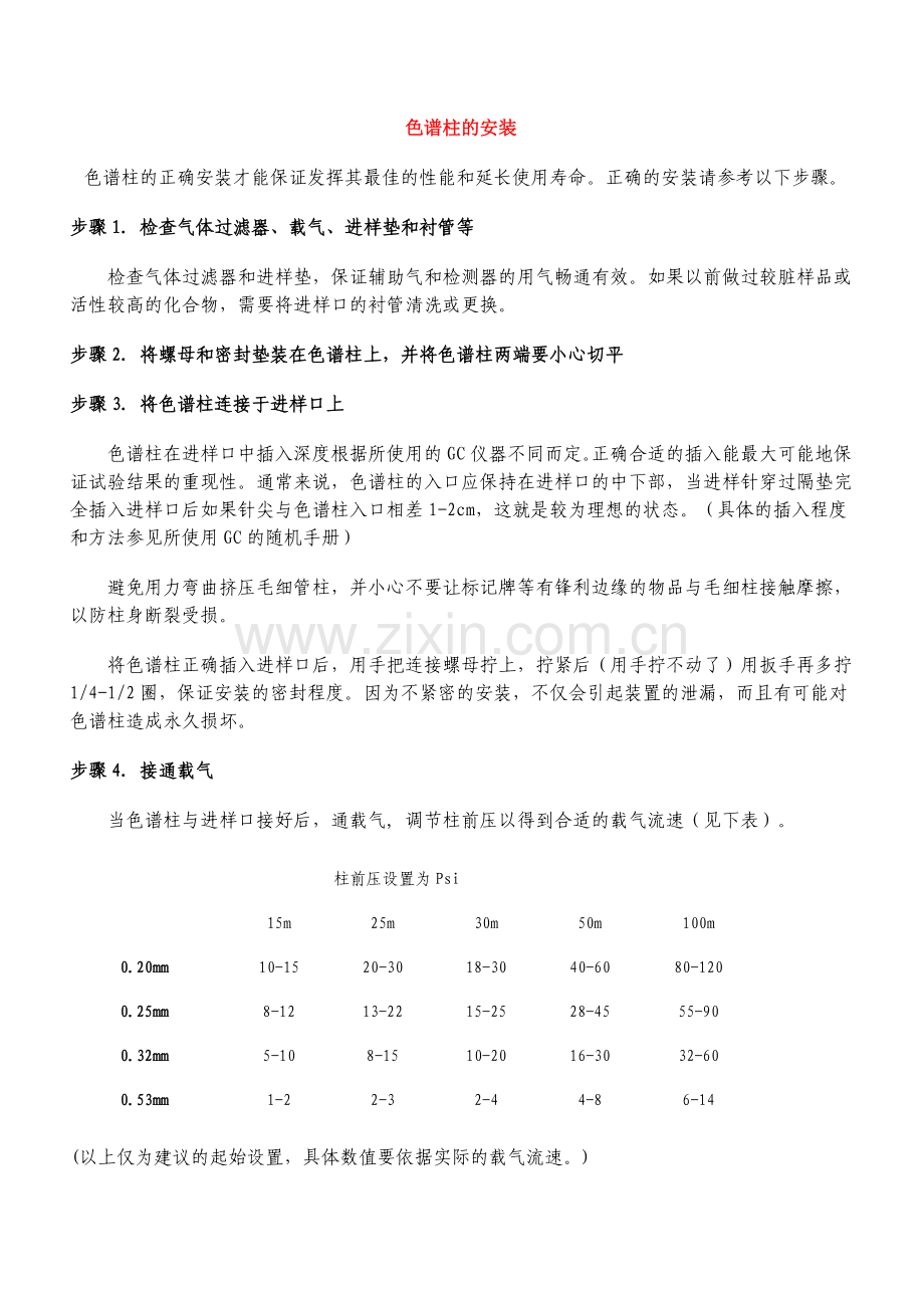 色谱柱的安装.doc_第1页