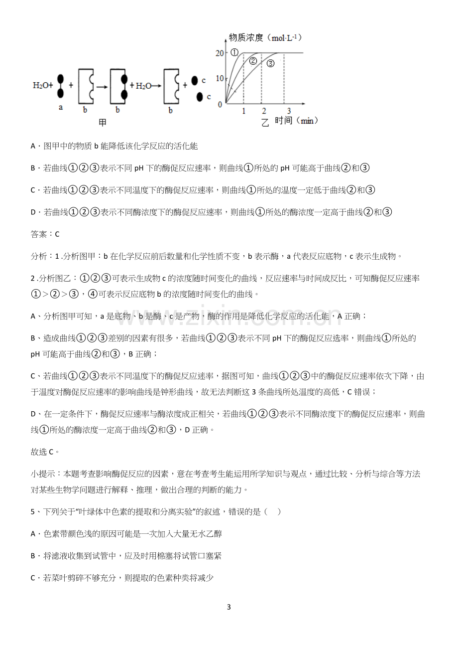 四川省部分中学2023高中生物第5章细胞的能量供应和利用知识点梳理.docx_第3页