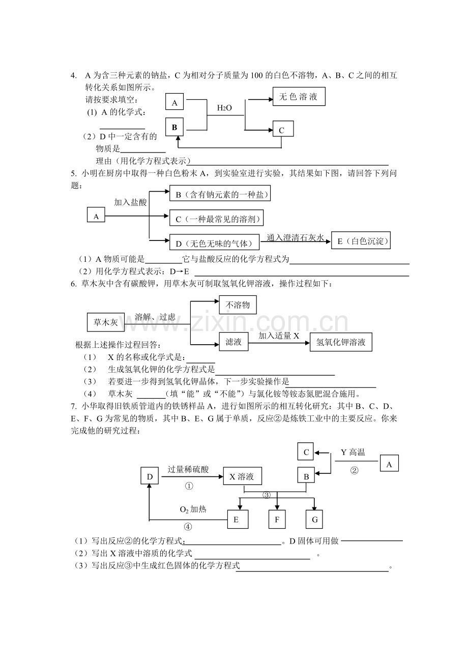 人教版九年级化学推断题集.doc_第2页