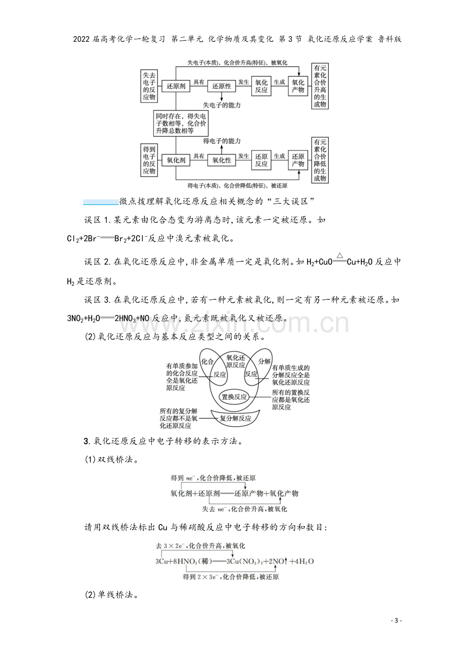 2022届高考化学一轮复习-第二单元-化学物质及其变化-第3节-氧化还原反应学案-鲁科版.docx_第3页