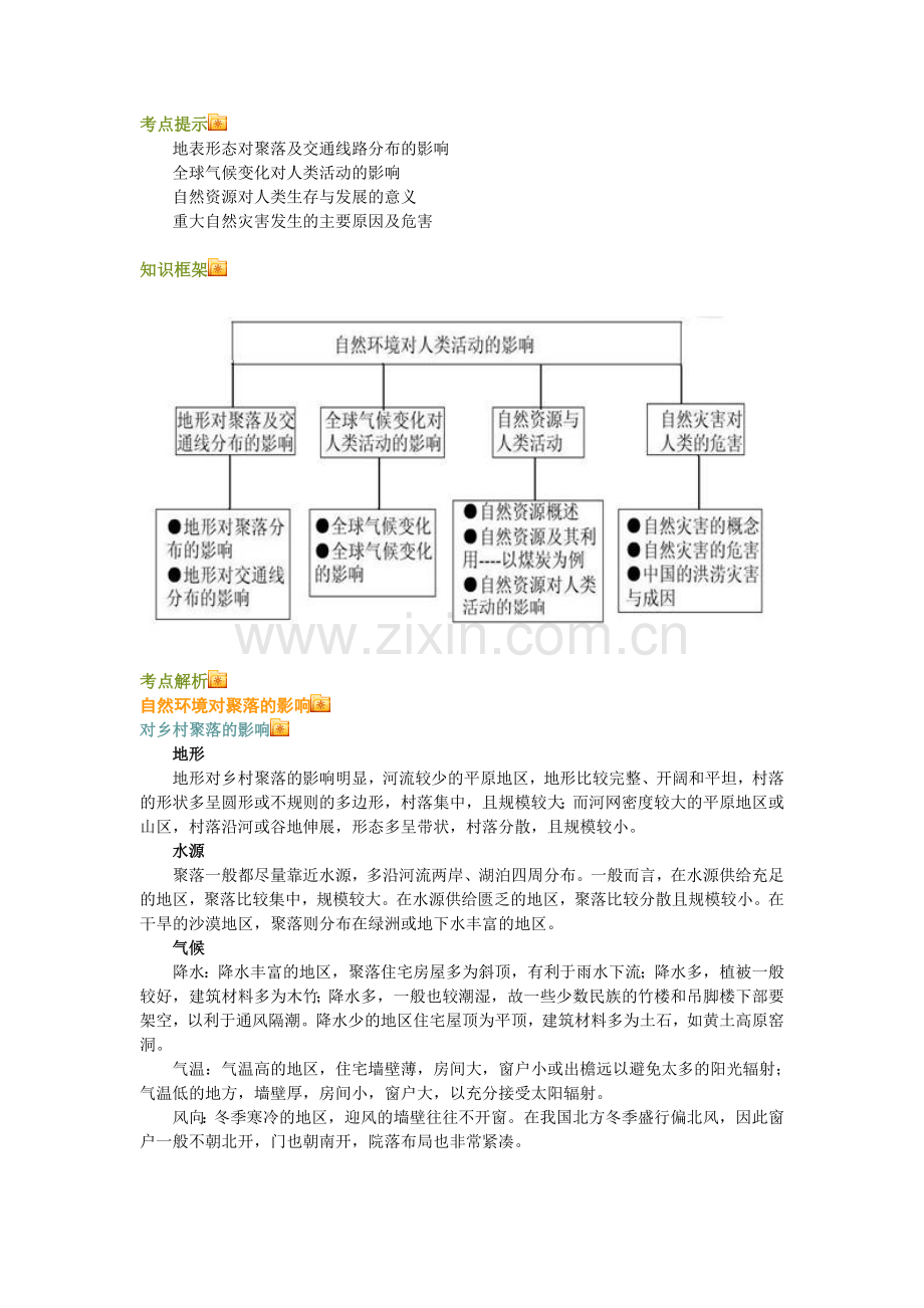 自然环境对人类活动的影响.doc_第1页