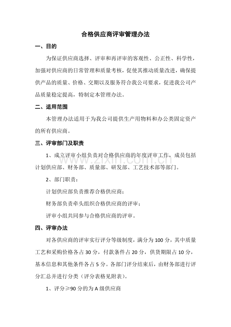 合格供应商评审管理办法.doc_第1页