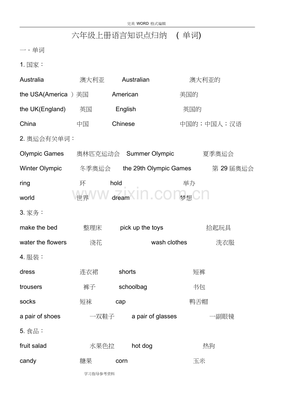 新闽教版小学英语六年级知识点归纳.doc_第1页