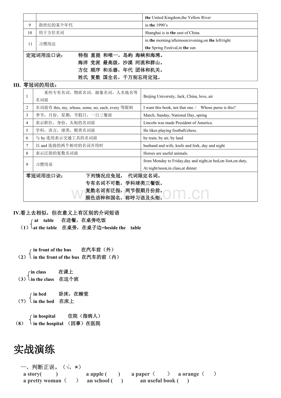 小升初英语冠词专项.doc_第2页