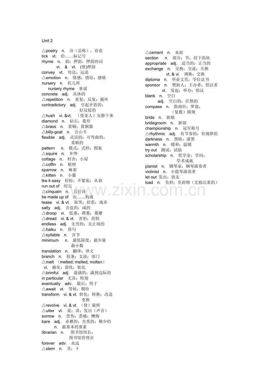 人教版高中英语必修6单词表.doc_第2页