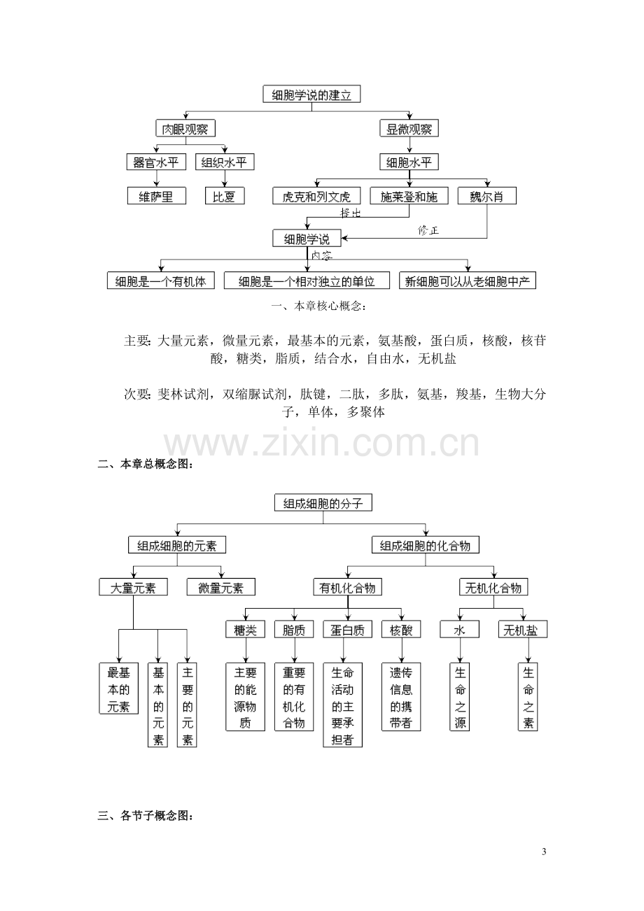 高中生物必修1概念图汇编--人教版.doc_第3页