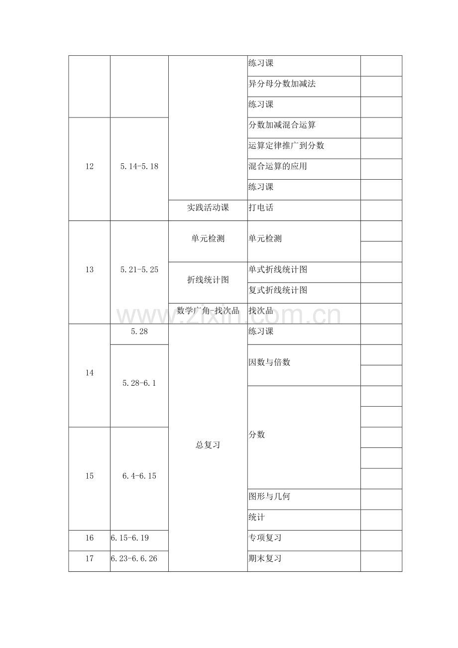 五年级下册数学教学进度表-.doc_第3页