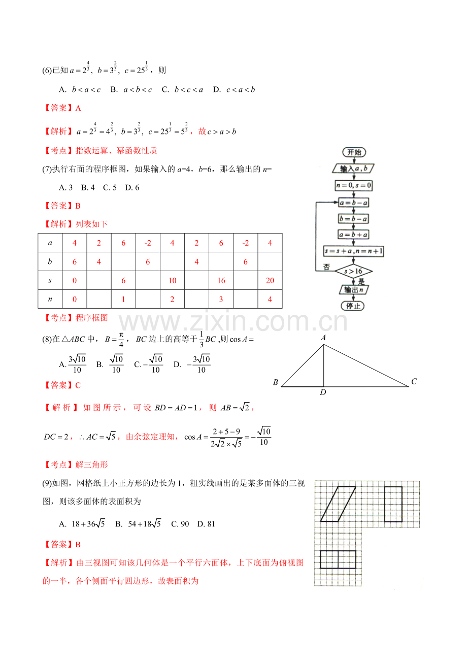 2016年全国卷3理科数学试题及参考答案(WORD版).doc_第3页