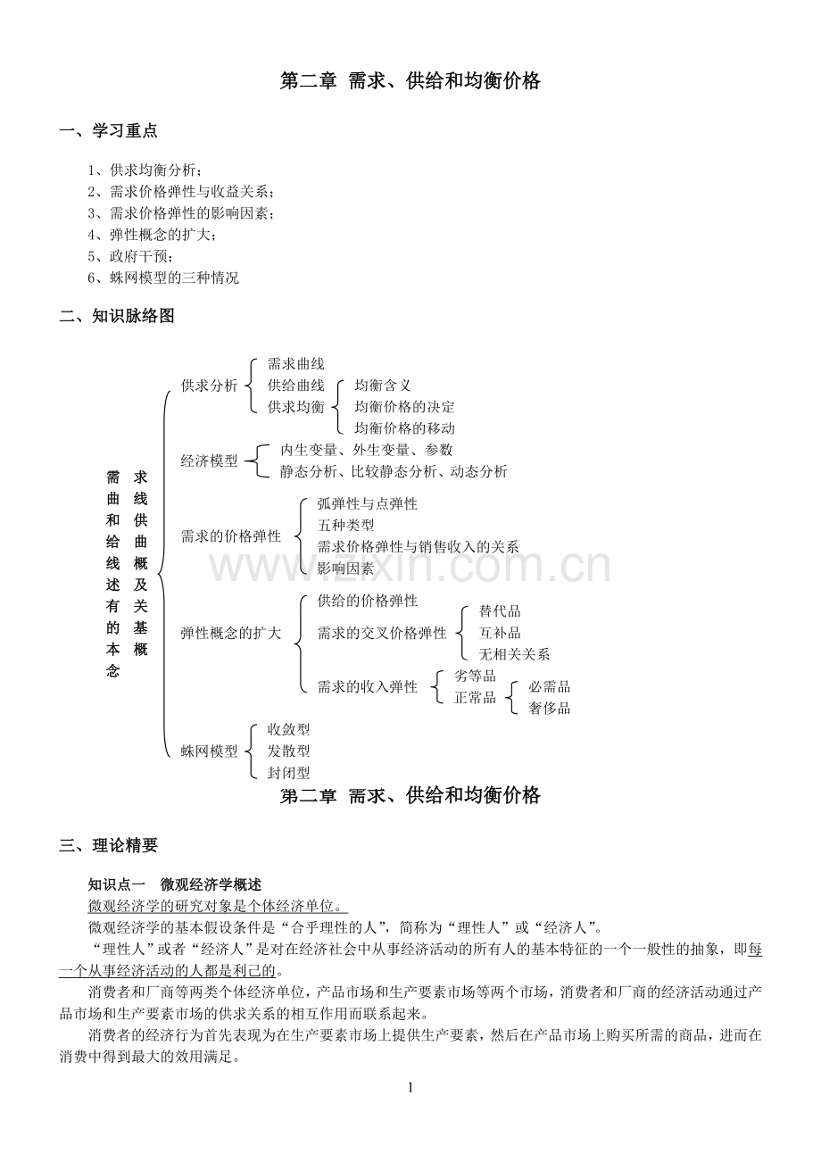 第二章-需求、供给和均衡价格(DOC).doc_第1页