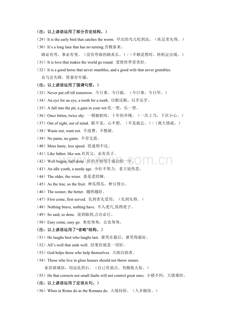 高考英语常考英文谚语集锦及练习.doc_第2页