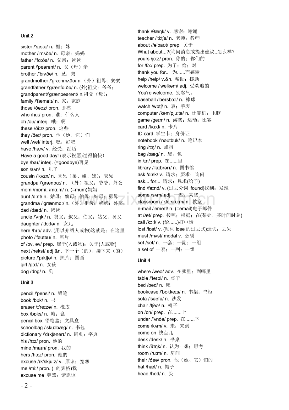 人教版(2013年审定)初中全部英语单词表(含音标).doc_第2页