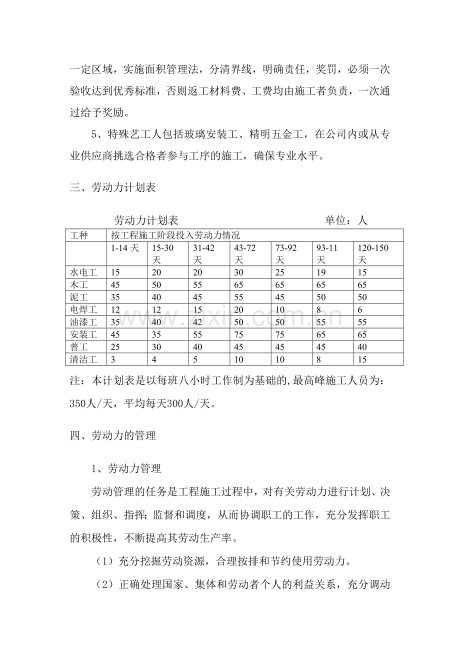 第八章劳动力安排和材料计划及其保证措施..doc_第3页