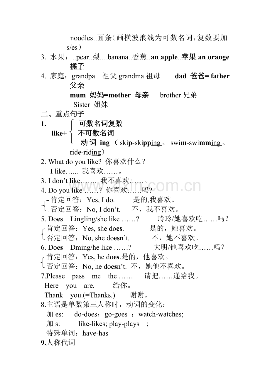 外研版英语三年级下册模块总结.doc_第2页