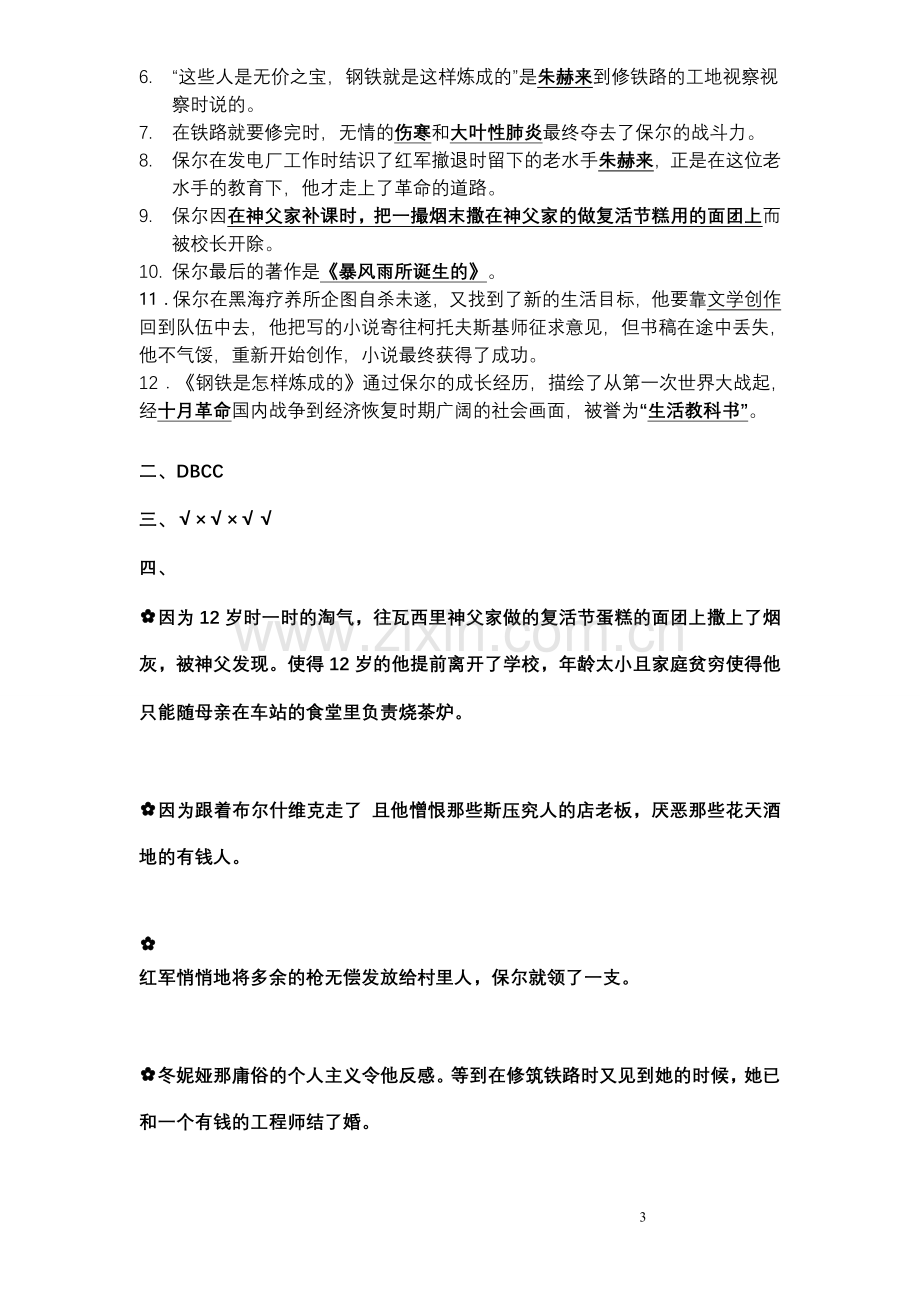 《钢铁是怎样炼成的》名著阅读题.doc_第3页