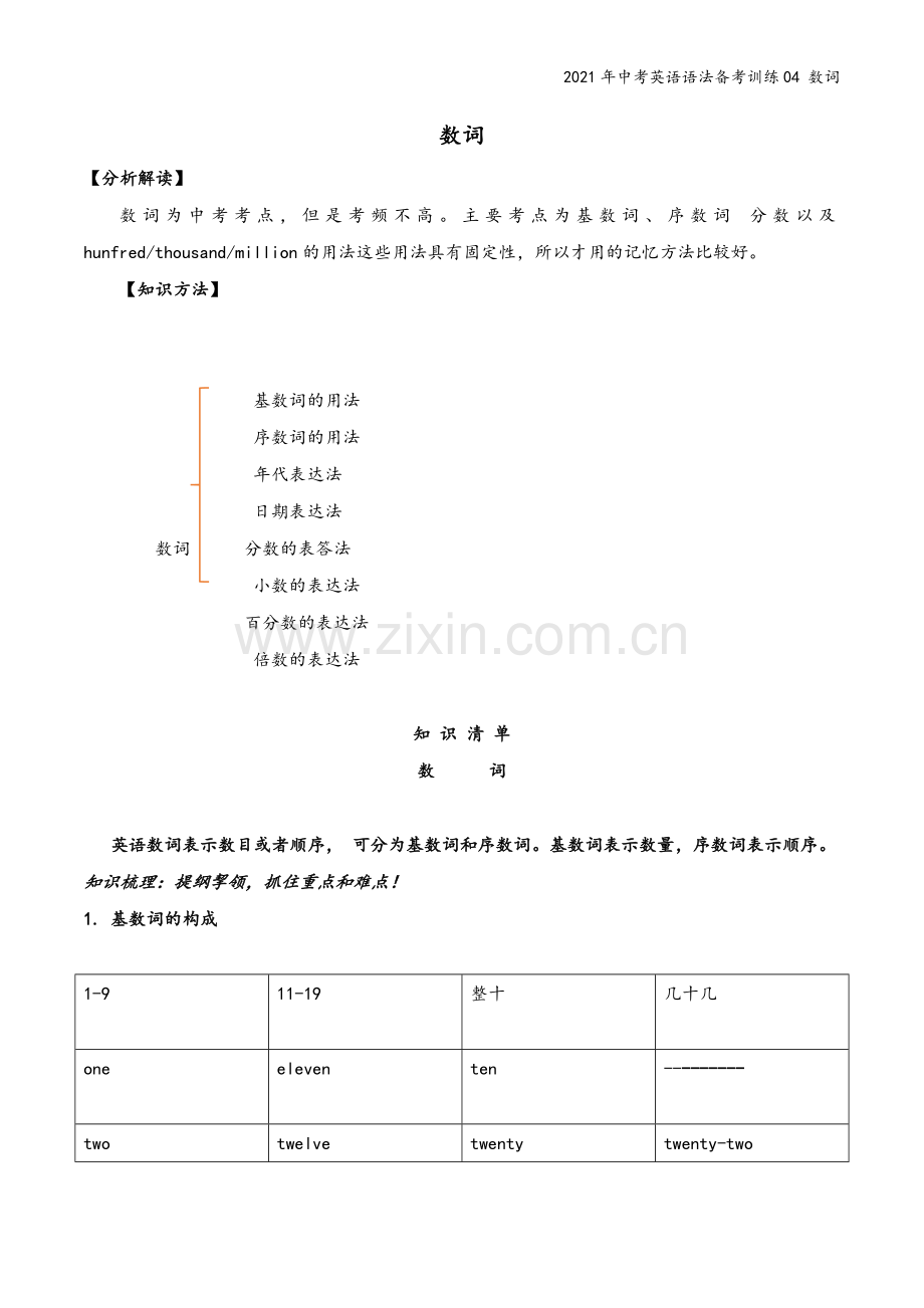 2021年中考英语语法备考训练04-数词.doc_第2页