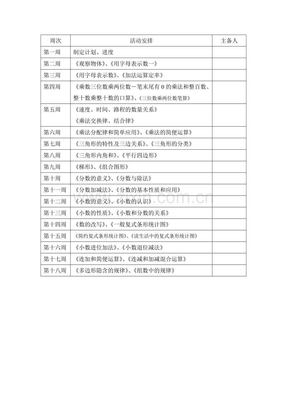 四年级数学集体备课计划.doc_第3页